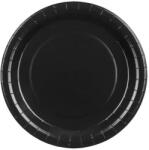 Partydeco Papírtányér 18cm 6db Fekete (LUFI792368)