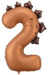 Partydeco Számos lufi 34" 86cm óriás dino szám, számjegy 2-es (LUFI607760)