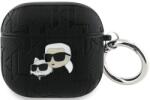 Karl Lagerfeld Husă Karl Lagerfeld Monogram Karl & Choupette Head pentru AirPods 4 negru (KLA4PGKCPK)