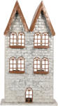 Clayre & Eef Suport lumanare Casuta metal gri maro 30x13x54 cm (6Y5811)