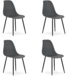 FDY Set 4 Scaune Bucatarie/Dining Velo Plus Gri Inchis
