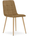 FDY Scaun Bucatarie/Dining Jacob Maro Catifea Picioare Metalice Finisaj lemn