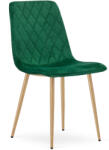 FDY Scaun Bucatarie/Dining Clay Catifea Verde Picioare Metalice Finisaj Lemn