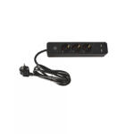 FX TOOLS Prelungitor 3 prize si 2 porturi USB 1.4 M cu intrerupator FX TOOLS, cablu 3x1.5mmp, negru (KO-KT9000020)