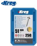 Kreg Tool Винтове за дърво 2 (51 мм), поцинковани комплект 250 бр. груба резба - Maxi-Loc / Kreg SML-C2-250 / (Kreg SML-C2-250)