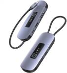 USAMS Adapter HUB 6in1 2xUSB 3.0/TF/SD/USB-C/HDMI PD100W Szürke/Zománc SJ642HUB01 - US-SJ642