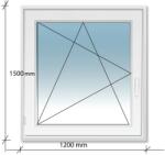 Decco 120x150 Bukó - Nyíló műanyag ablak Decco 71 profil 2 retegű üvegezés