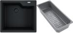 Franke Urban gránit mosogató lefolyóbetéttel 56x50 cm fekete 114.0741. 982 (1140741982)
