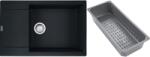 Franke Maris gránit mosogató lefolyóbetéttel 78x50 cm fekete 114.0741. 976 (1140741976)