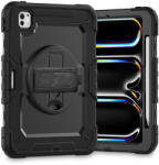 Tech-Protect Apple iPad Pro 12.9 (2020/2021/2022) Tablet Tok (Smart Case) On/Off Funkcióval, Mágneses Töltővel - Devia Intelligent Both Sides Magnetic Leather Case - Fekete