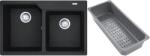 Franke Urban gránit mosogató lefolyóbetéttel 78x50 cm szürke/grafit/onix 114.0743. 082 (1140743082)
