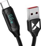 Wozinsky WUACC2 USB A-USB C Kábel Kijelző 66W 6A 2 m-Fekete (5907769308420) (5907769308420)
