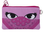 ZIPIT Penar Penar dublu cu fermoar si masca material textil, ZIPIT Face-It Bandit - roz (ZP-428639) Penar