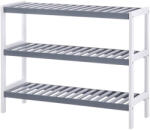 SONGMICS Bambusz Cipőtartó Állvány Fehér-Szürke 3 Szintes (EUZ-LBS03WG) - prodis