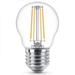 Philips Bec LED filament Philips E27-G45-4W 470lm 2700K-alb cald (1051187)