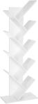 VASAGLE Könyvespolc, padlón álló polcos, 50 x 25 x 141, 5 cm fehér (LBC11WTV1)