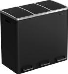 SONGMICS 54l pedálos szemetes, konyhai szemetesláda, puhán záró fedél, csúszásgátló alap (LTB54BK)