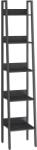 VASAGLE Létrapolc, könyvespolc, 5 szintes keskeny polc, fekete (LLS109B56)