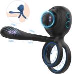Biu-Biu - péniszgyűrű és párvibrátor (fekete) - sexshopcenter