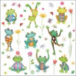 Ambiente Happy Frogs papírszalvéta 33x33cm, 20db-os