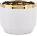  Elegáns fehér-arany kerámia kaspó 20, 5 cm