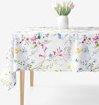 Goldea szögletes terítő 100% pamutvászon - festett réti virágok 120 x 180 cm