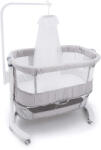 BebeSleep Pat Bebe Baldachin, gri, cu 3 nivele si spatiu de depozitare - Co-Sleeping 0-12 luni