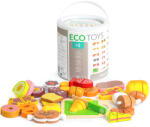 ECOTOYS Alimente din lemn de tăiat 23 de piese ECOTOYS Bucatarie copii
