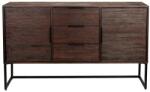 White Label Living Кафяв нисък скрин от масивно тиково дърво 135x82 cm Webster - White Label (4300048)