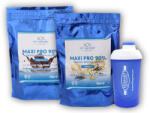 FitSport Nutrition 2x Maxi Pro 90% 750g + shaker Fitsport - ciocolată