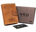 WILD Férfi Bőr Pénztárca -N4L-P-CHM-1034 COGNAC- Világos Barna- (5903051071034)