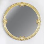 Romantic Home Oglinda perete din lemn rotunda Golden Luxe 60 cm (751-11014)