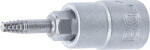 BGS technic Bit detaşabil extractoare şuruburi | acţionare pătrat interior 6, 3 mm (1/4") | pentru profil T defect (pentru Torx) T10 (BGS 7098-T10)