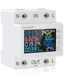 Tuya Releu monofazic WIFI, contor de energie inteligent, digital, reglabil, 63A, 230V, protectie subtensiune, supratensiune, suprasarcina, monitorizare KWh, programabil Tuya App SmartWIZ (n/a)