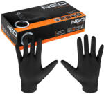 NEO TOOLS Mănuși de muncă, nitril perforat, negru, 100 bucăți, XL (97-691-XL)