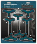 Bormann 8 piese Chei Allen tip T cu vârf sferic, 2, 5-10mm (BHT1663) Cheie imbus