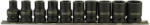 Bormann set chei tubulare 1/2", 10 piese 8-21 mm (BHT7703)