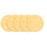 GRAPHITE Hârtie de Șlefuit cu Velcro, 225mm, K180, 5 bucăți, 6 găuri, pentru șlefuitor 59G264, 59G265 (54H031)