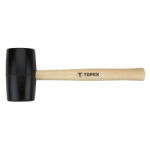 TOPEX Ciocan de cauciuc 58mm/450g, mâner din lemn dur (02A344) - mistertools Ciocan