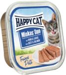 Happy Cat Minkas Duo - marha és lazac pástétom 16 x 100 g - csui