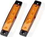 Autolife 25194 6LED-es szélességjelző - sárga - E-jel -12-24V (113505A-Y)