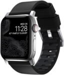 Nomad Active Strap Pro Black, silver- Apple Watch Ultra 2/1 49mm 9/8/7 45mm/6/SE/5/4 44mm/3/2/1 42mm (NM1A41SNW0) - vexio