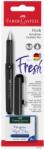 Faber-Castell Stilou scolar vario + 6 rezerve Faber-Castell FC149898, Negru (FC149898/NEGRU)