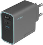CUKTECH Incarcator de retea 2C1A Quick Charge 65W, 2 x USB Type-C Output, 1 x USB Output (CUKAD653EUGR) - vexio