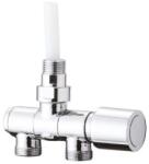 Icma art. 908 dizájn-radiátorszelep, 1/2" M24x1, 5, termosztát-opcióval, injektorcsöves, króm