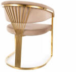 SIGNAL MEBLE Crown Velvet Bársony Étkezőszék Bézs Arany Vázzal (SIG-CROWNVZLBE)