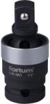 FORTUM Nástavec rázový kloubový, z vnitřního 1/2" na vnější 1/2" čtyřhran, CrMo 4790010 (4790010)
