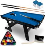 NeoSport Biliárdasztal tartozékokkal - Fekete, Kék (TE180800)