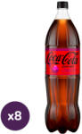 Coca-Cola Zero Cherry cola ízű energiamentes szénsavas üdítőital cseresznye ízesítéssel (8x1, 75 liter)