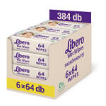 Libero parfümmentes nedves törlőkendő nyugtató repceolajjal 6x64 db